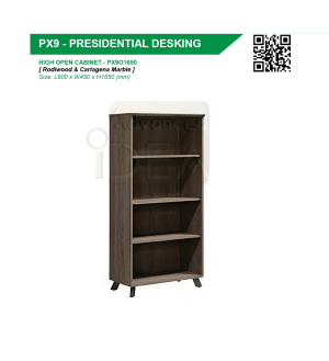 High Open/ Wooden/ Glass Cabinet - PX9