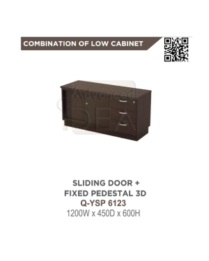 Sliding Door + Fixed Pedestal 3D Q-YSP6123