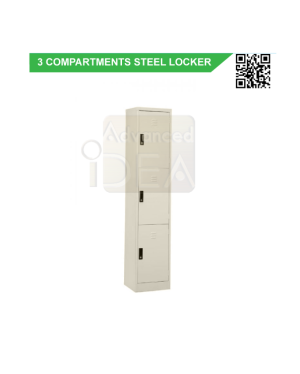 Single 3 Compartment Steel Locker GV-S1143