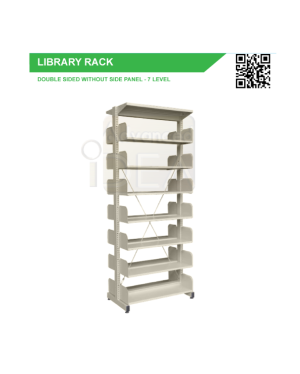 7 Level Library Shelf (Double Sided Without Side Panel)