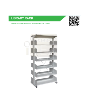 6 Level Library Shelf (Double Sided Without Side Panel)
