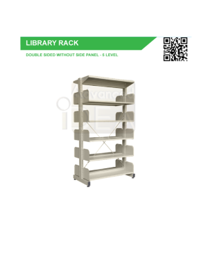 5 Level Library Shelf (Double Sided Without Side Panel)